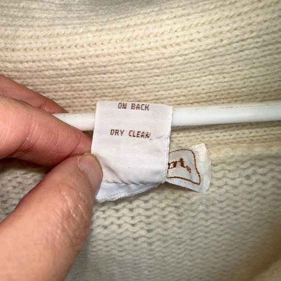 Michelle Stuart Vintage Lambwool Angora Rabbit Hair Button Sweater Womens Medium - Picture 4 of 8